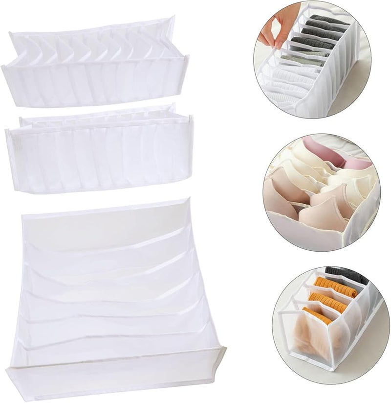 3pcs Closet Underwear Organizer With Multiple Compartments For Socks Panties Space Saving - Image 2